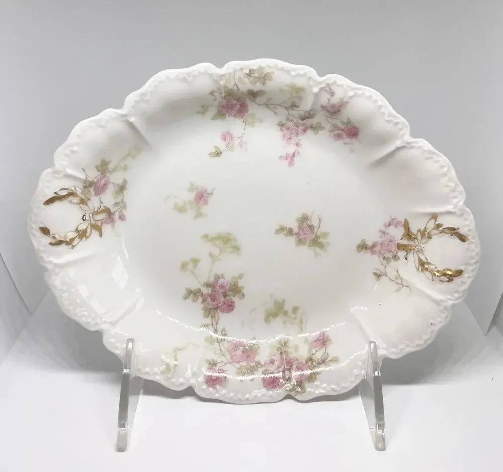 Antique Haviland & Co Limoges France Oval Relish Dish, c. 1900